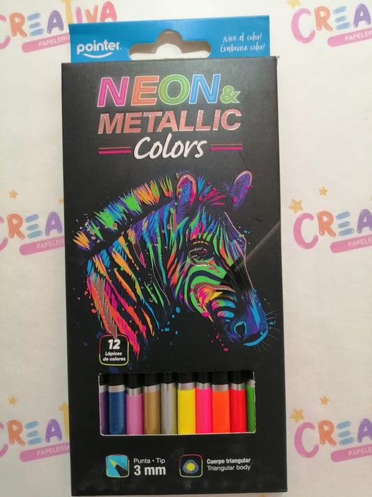 Crayones Neón y Metálicos